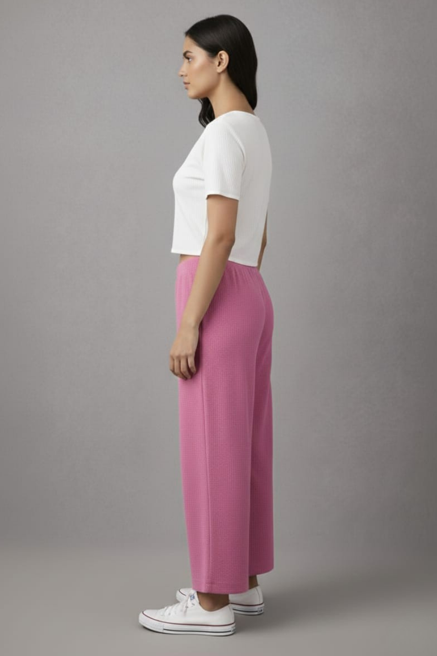 Pink Zara Rib Palazzo