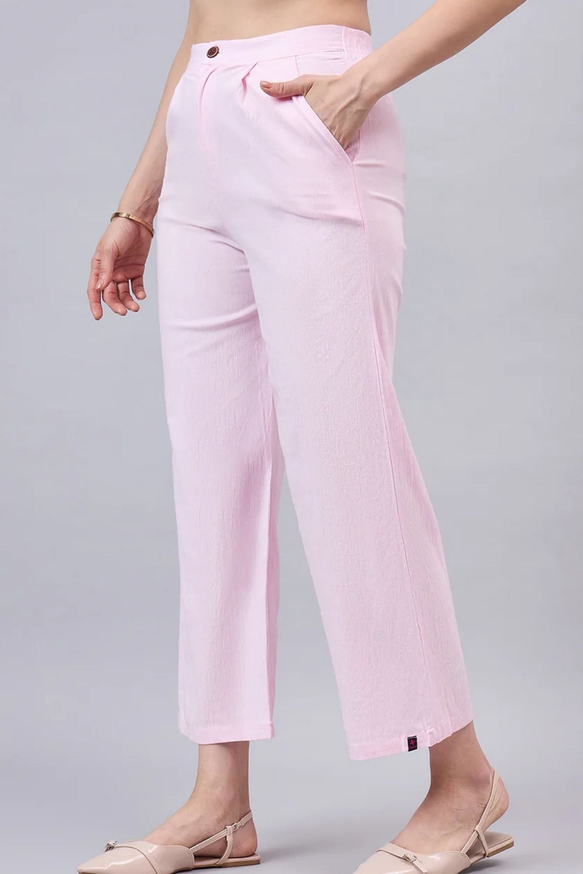 Baby Pink Bell Bottom Pants