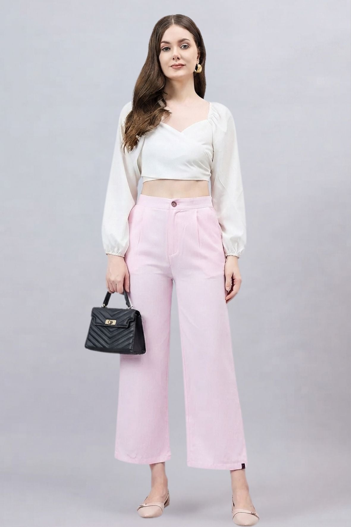 Baby Pink Bell Bottom Pants