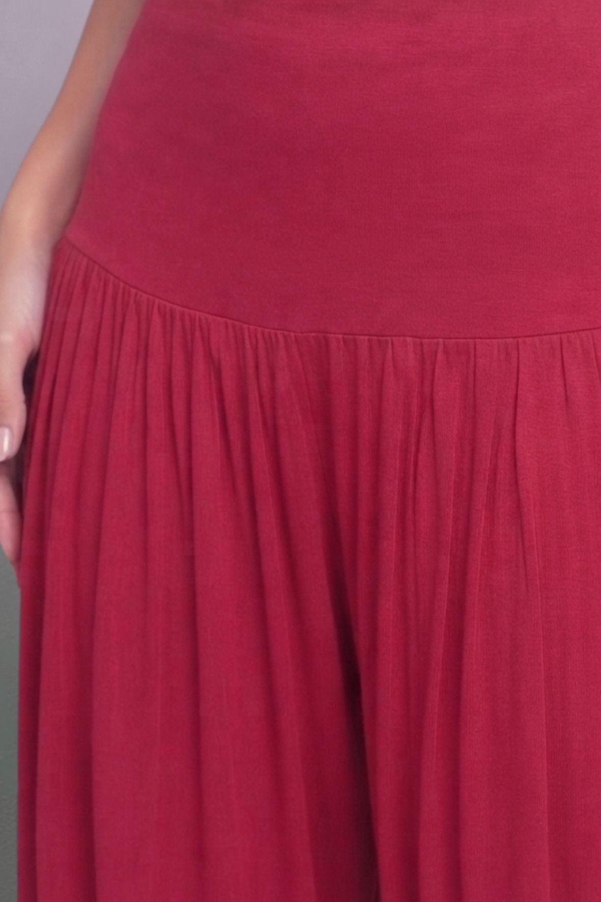 Pink Viscose Plain Dhoti