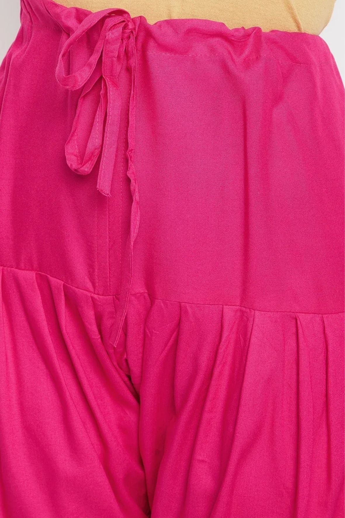 Pink Rayon Plain Patiala(No Duppatta)