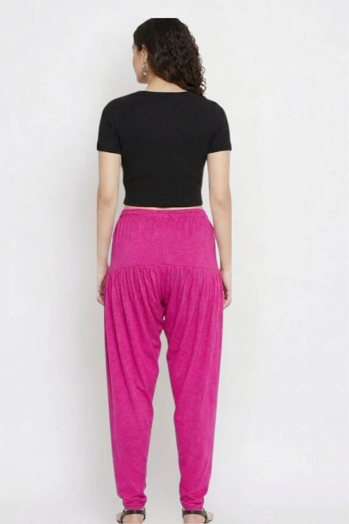 Rani Pink Plain Viscose Patiala
