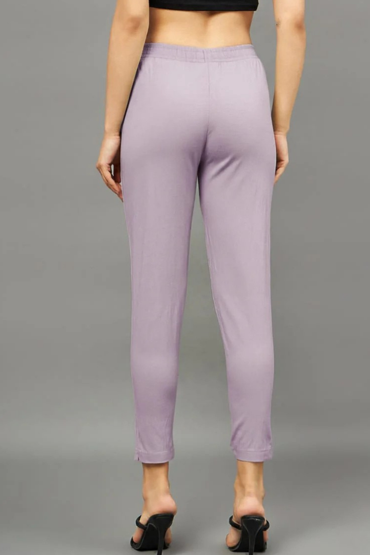 Purple Pink Colour Straight Pants