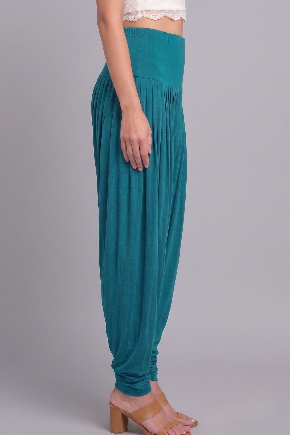 Rama Green Viscose Plain Dhoti