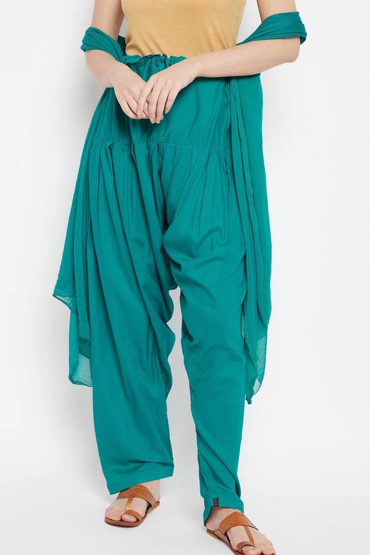 Rama Green Rayon Plain Patiala(No Duppatta)