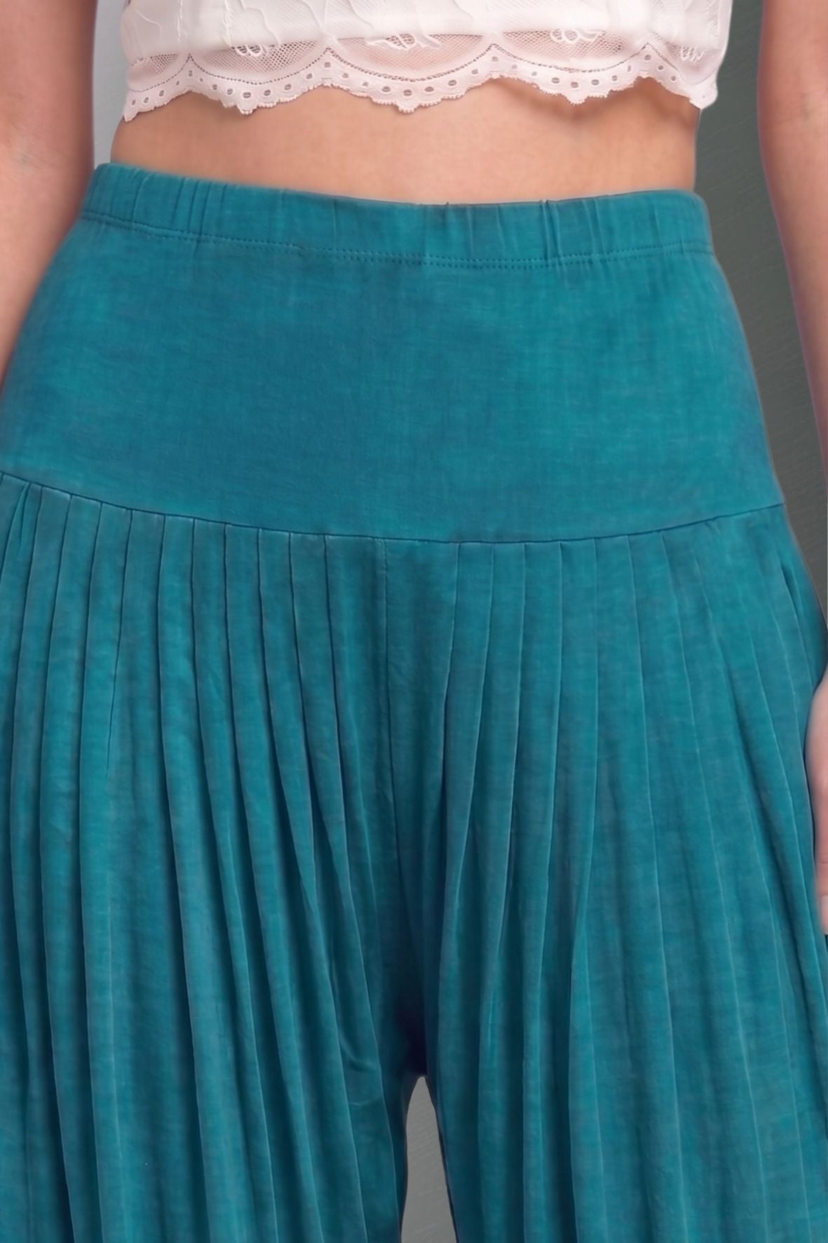 Rama Green Viscose Plain Dhoti