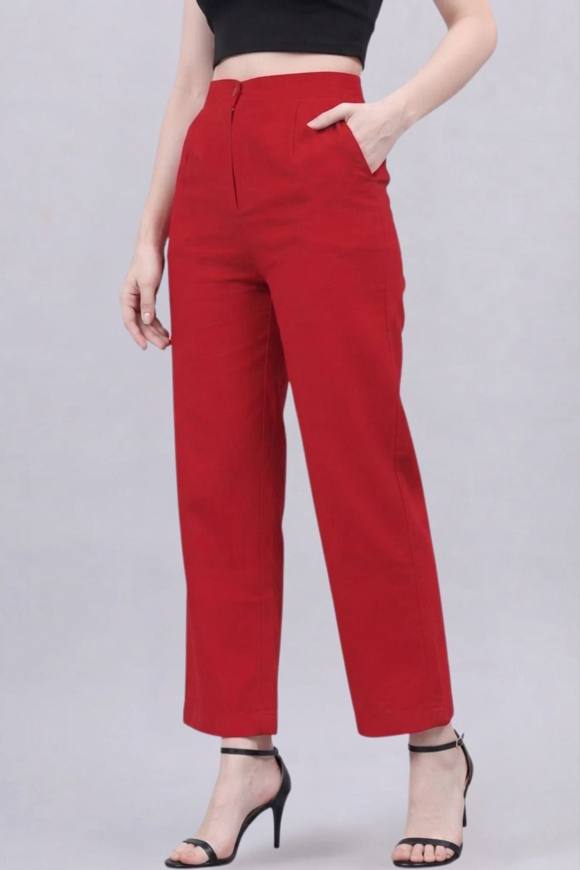 Red Bell Bottom Pants