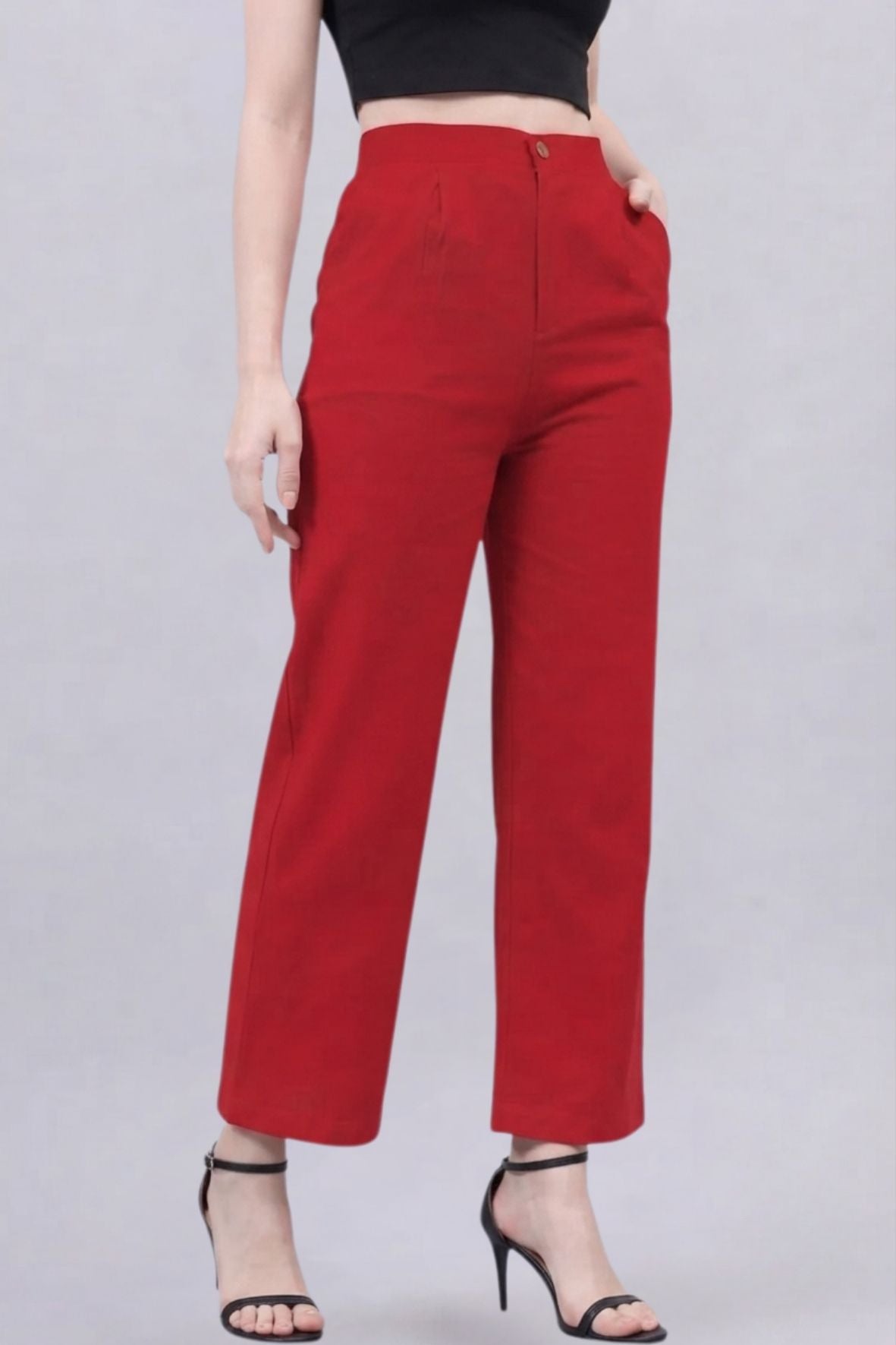 Red Bell Bottom Pants