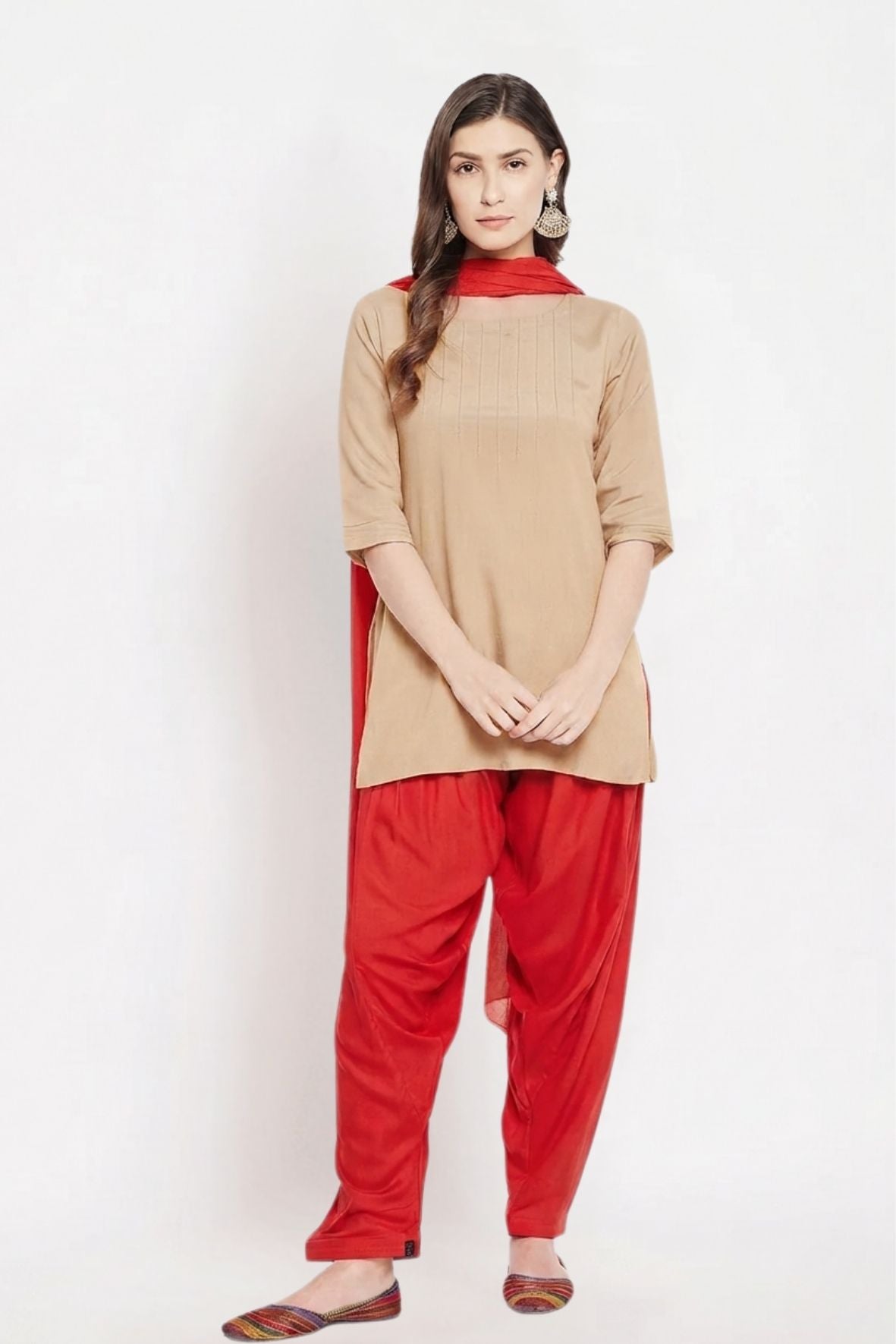 Mustard Rayon Plain Patiala(No Duppatta)