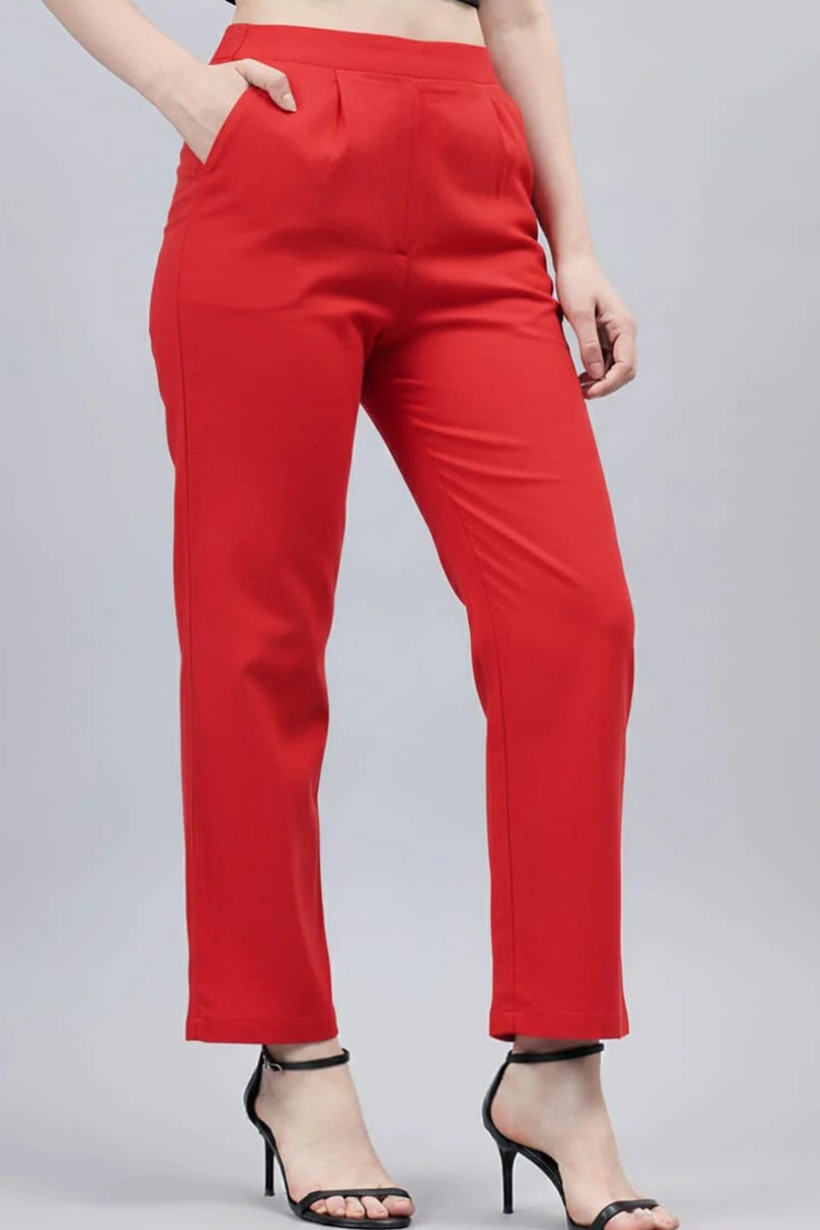 Red Bell Bottom Pants