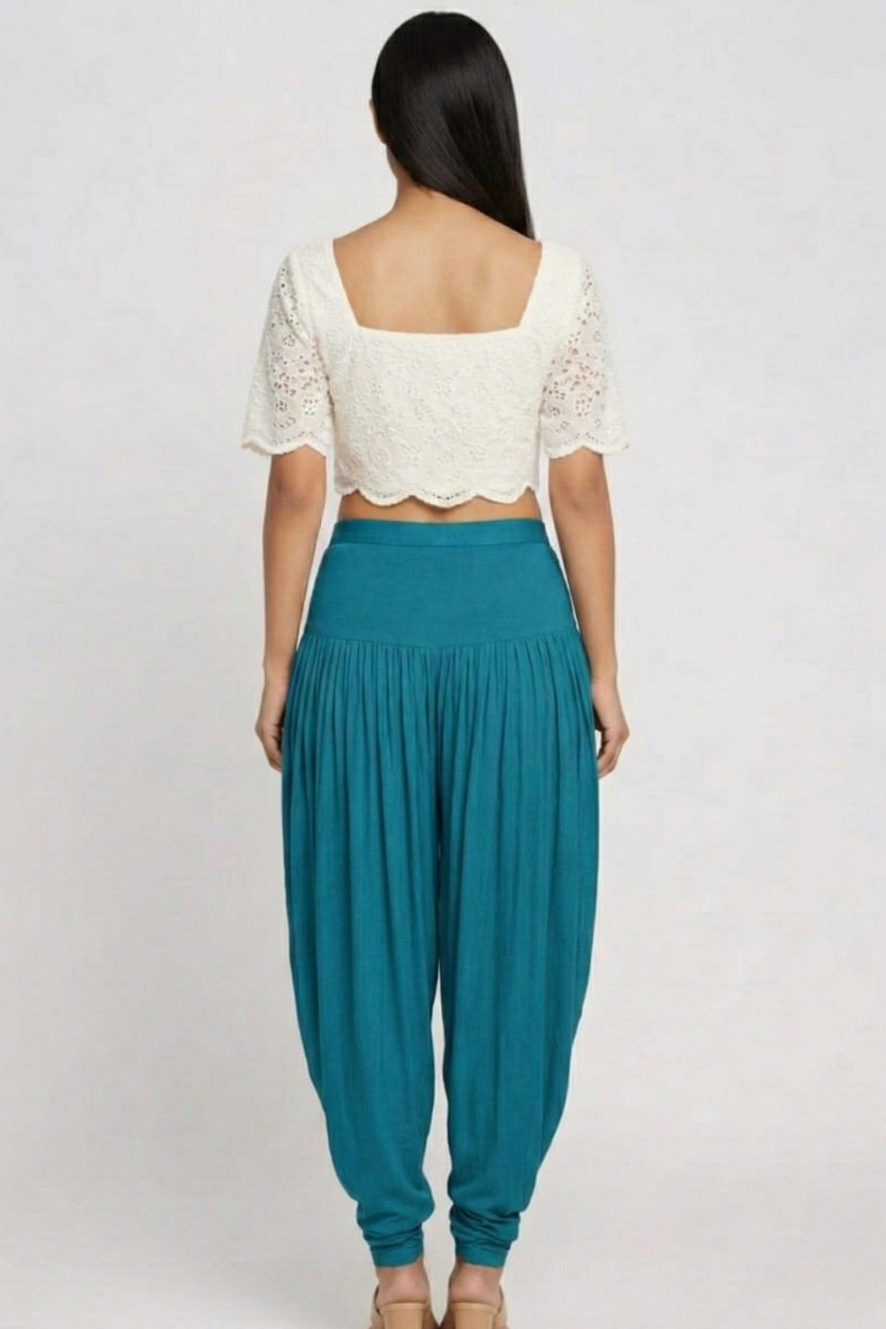 Rama Green Viscose Plain Dhoti