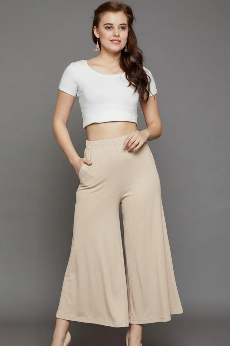 Skin Plain Viscose Palazzo