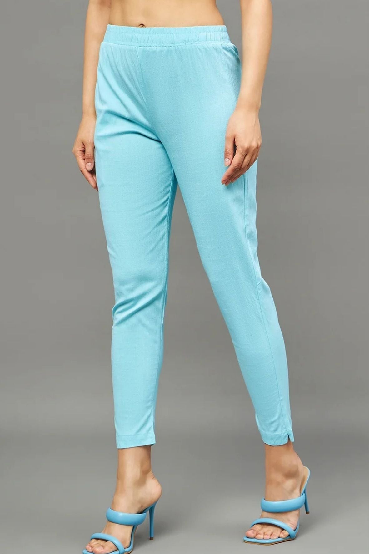 Sky Blue Colour Straight Pant