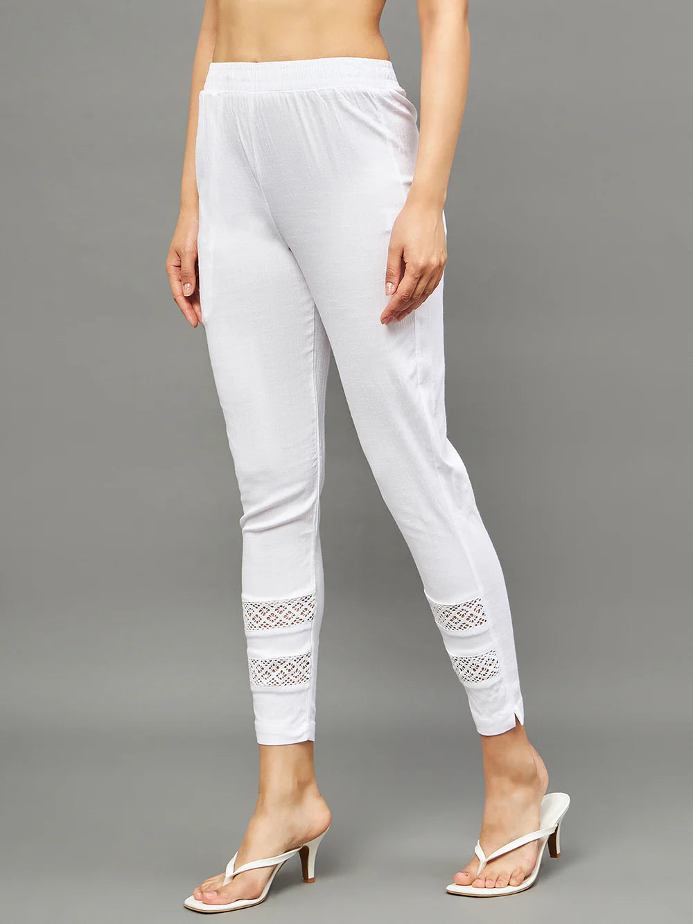 White Double Lace Pants