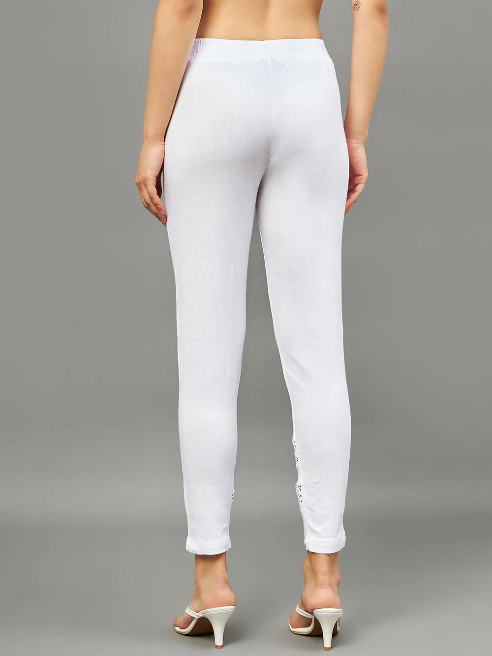 White Double Lace Pants