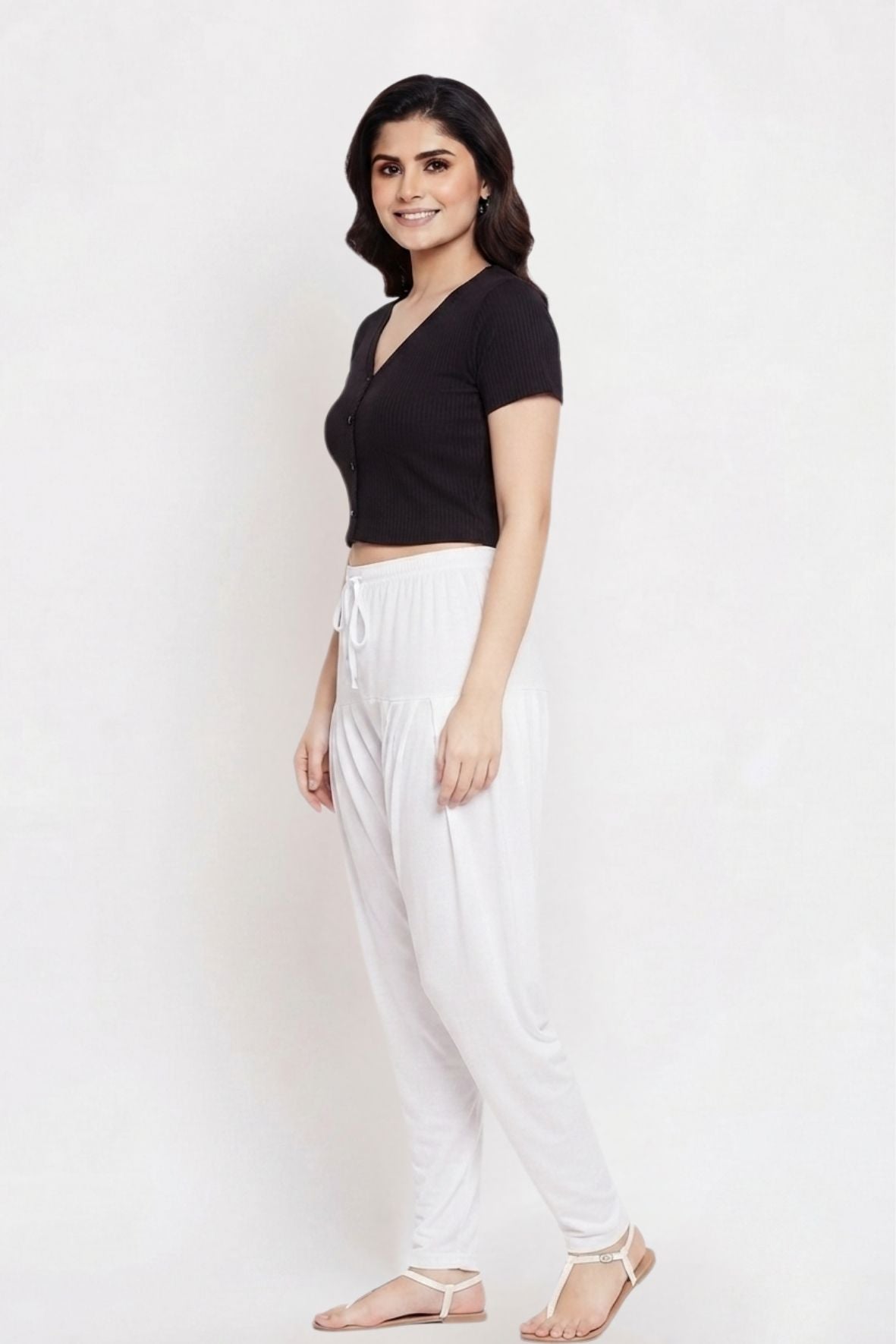 Pure White Plain Viscose Patiala