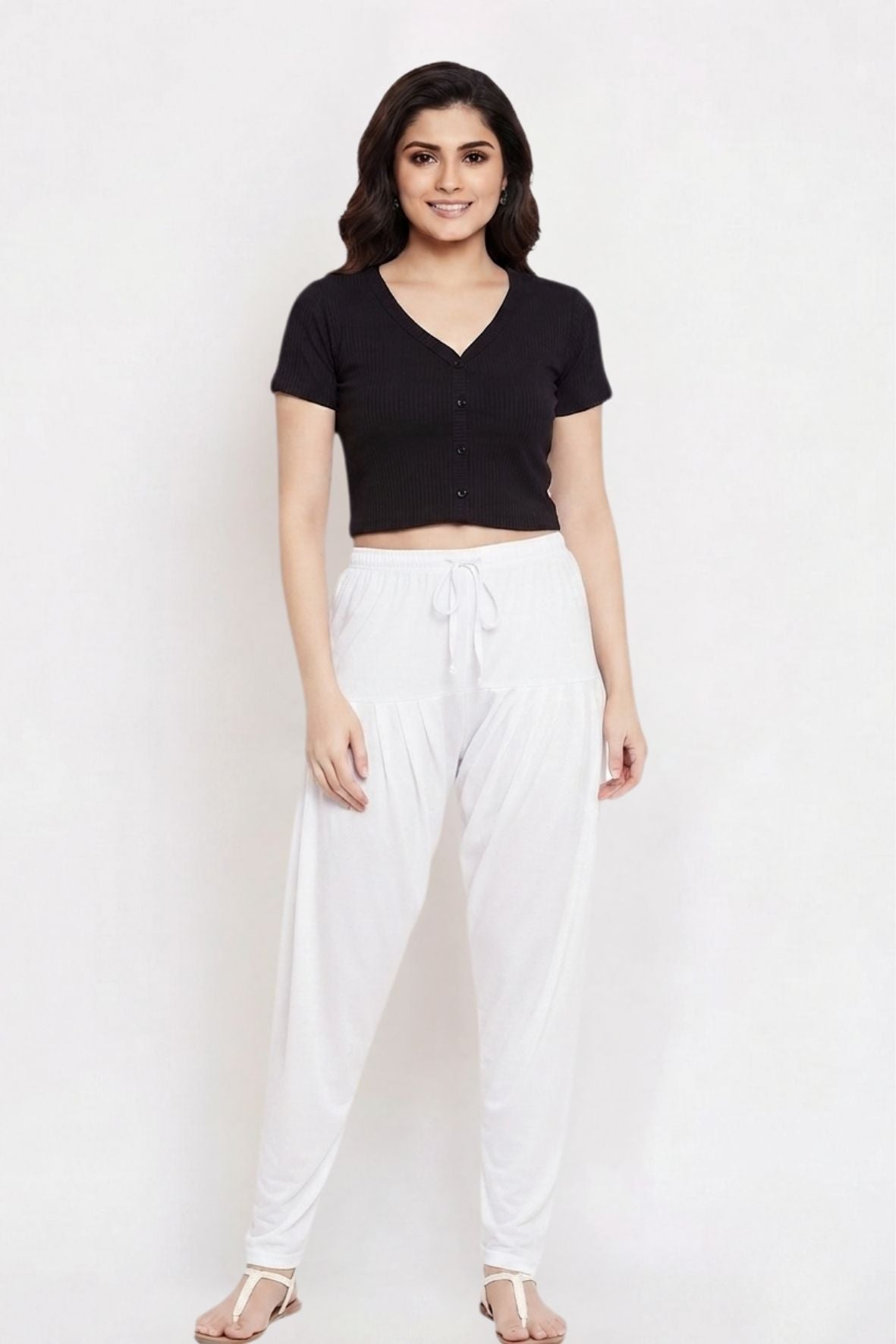Pure White Plain Viscose Patiala