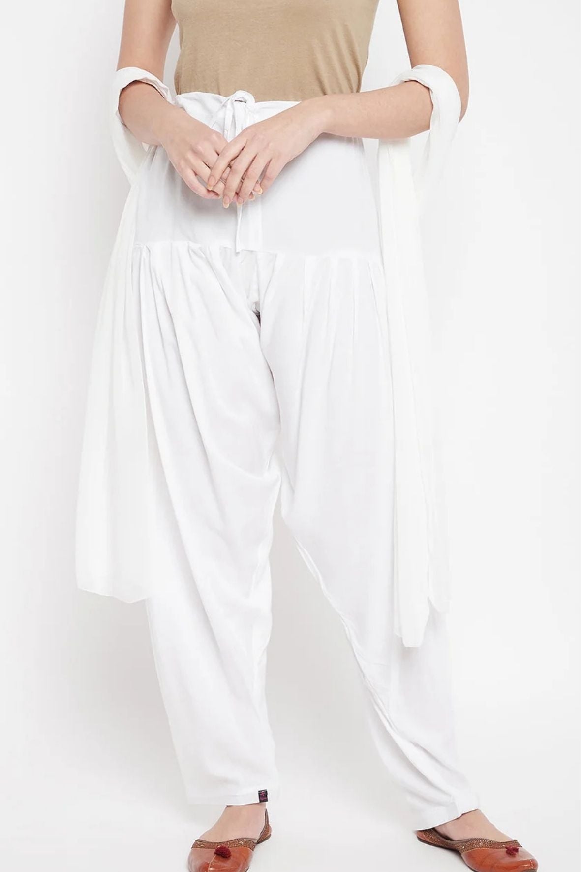 White Rayon Plain Patiala(No Duppatta)