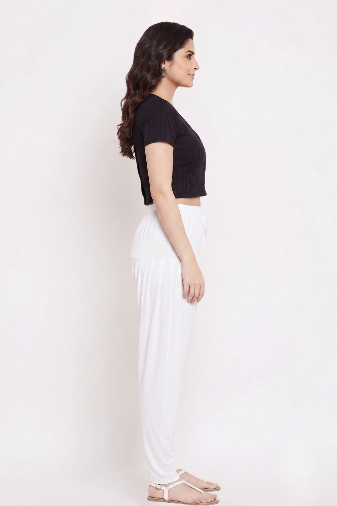 Pure White Plain Viscose Patiala