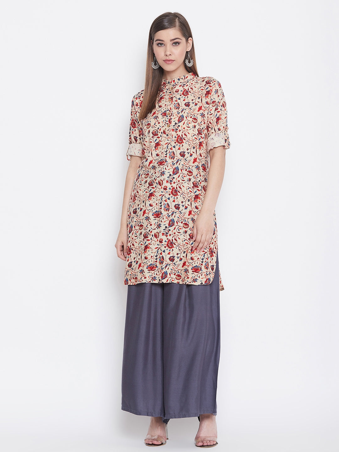 Traditional Floral Printed Kurti