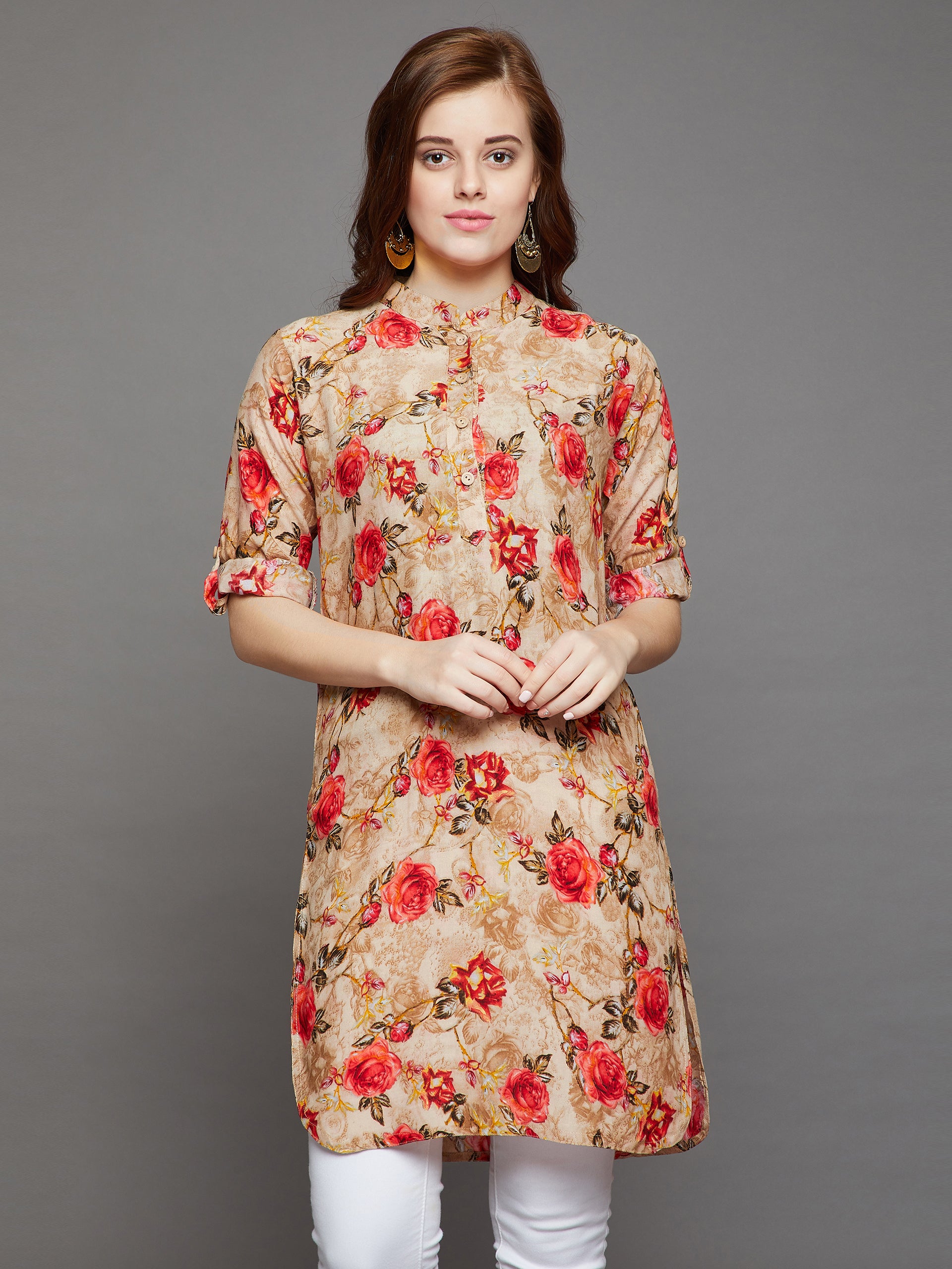 Rose Floral Printed Kurti