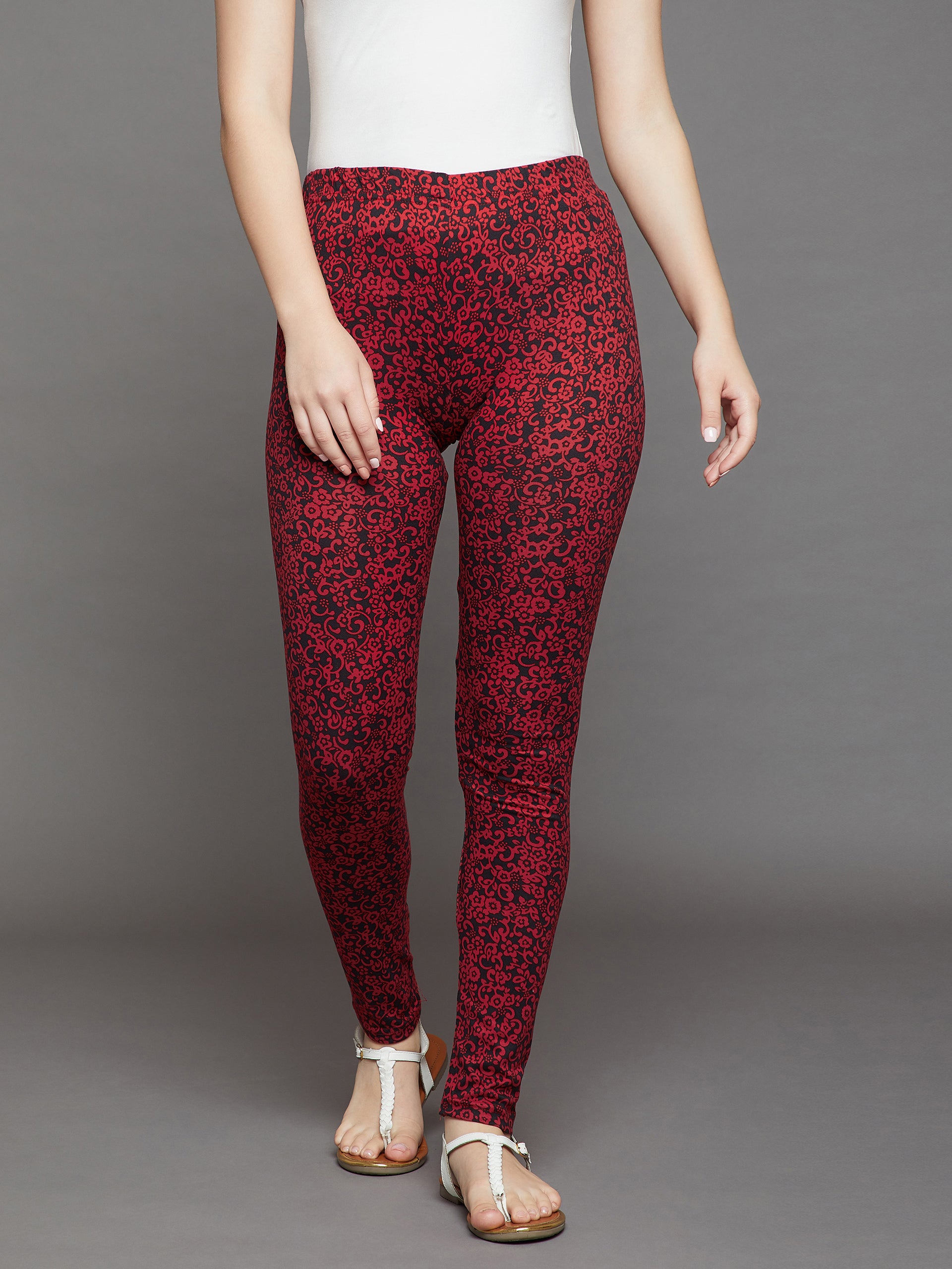 Red Printed Legging