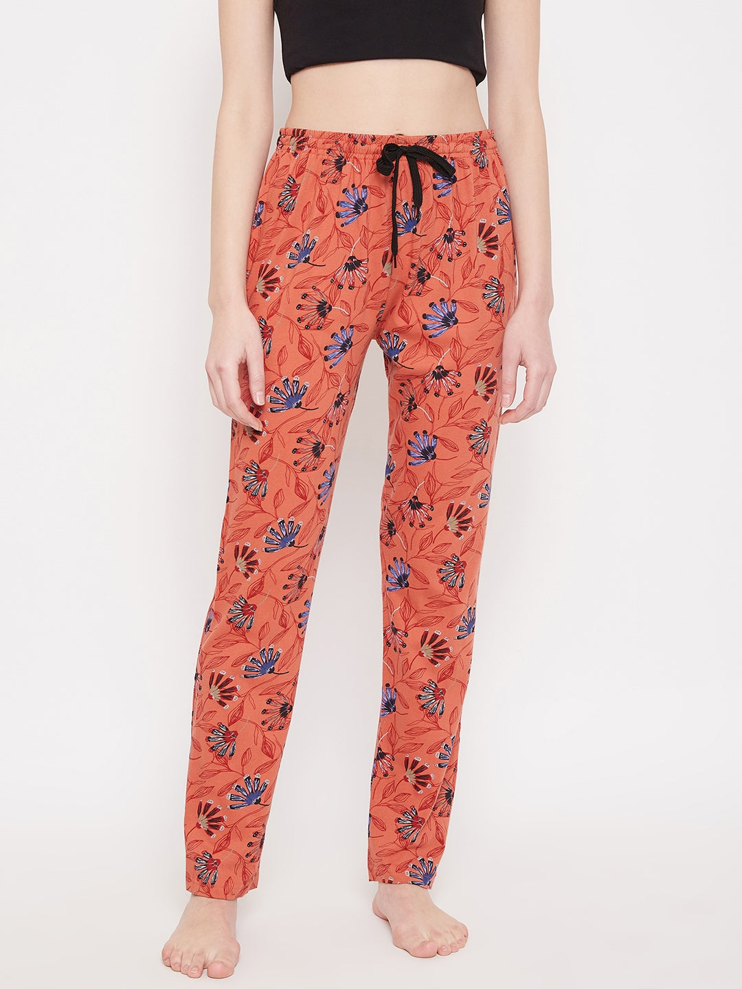 Women's Rusty Tulips Printed Pajama