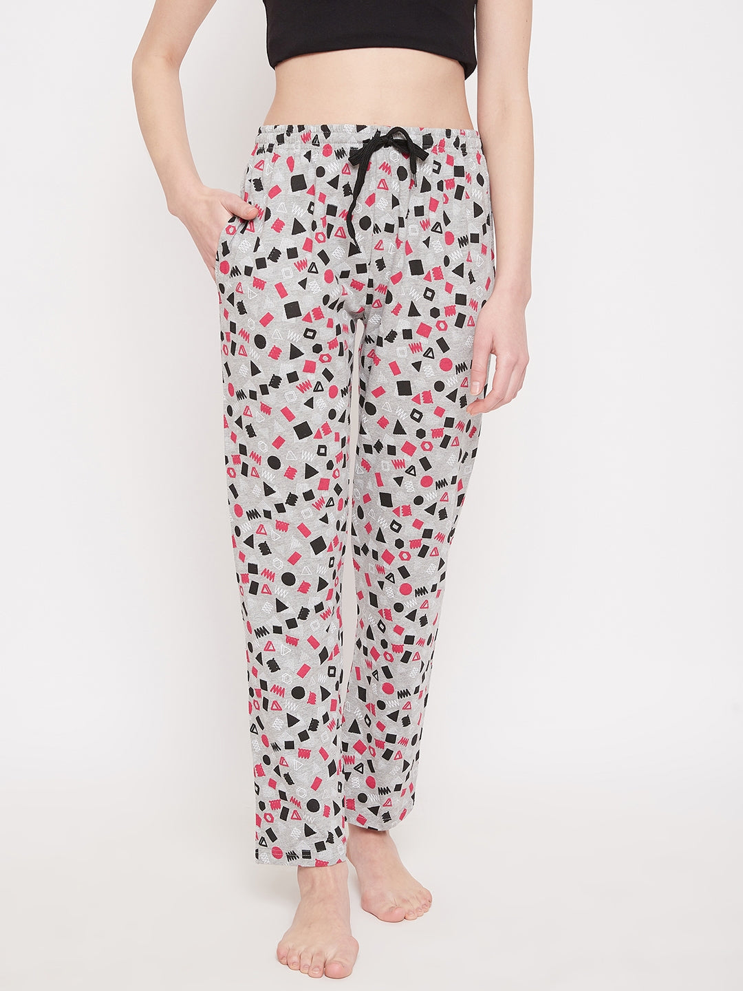 Women's Geometric Shapes Printed Pajama