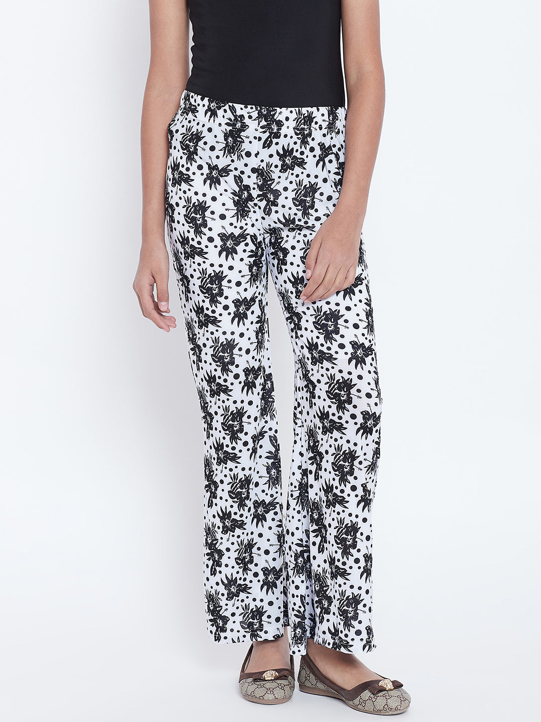 Polka Floral Printed Palazzo