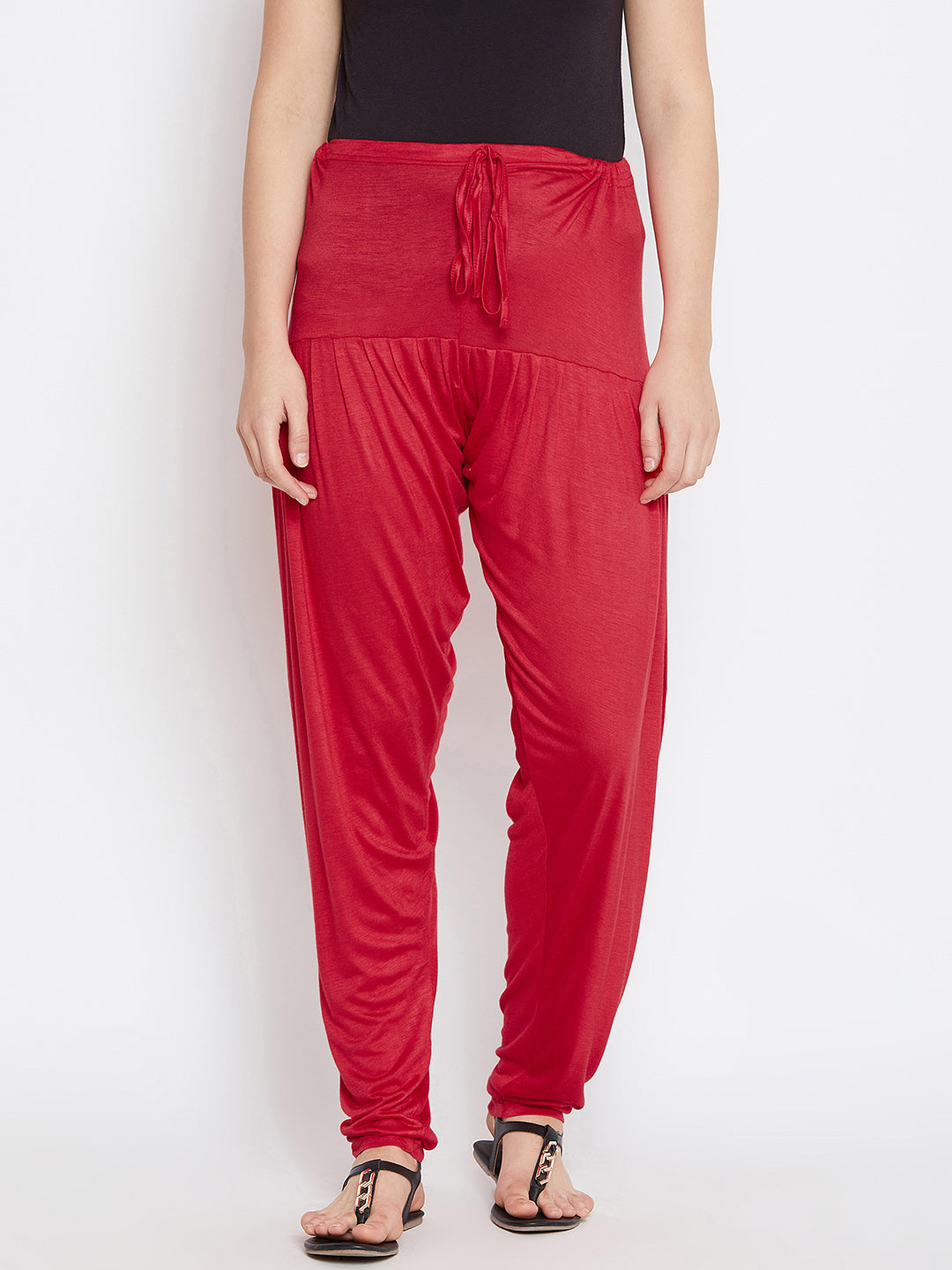 Red Plain Viscose Patiala