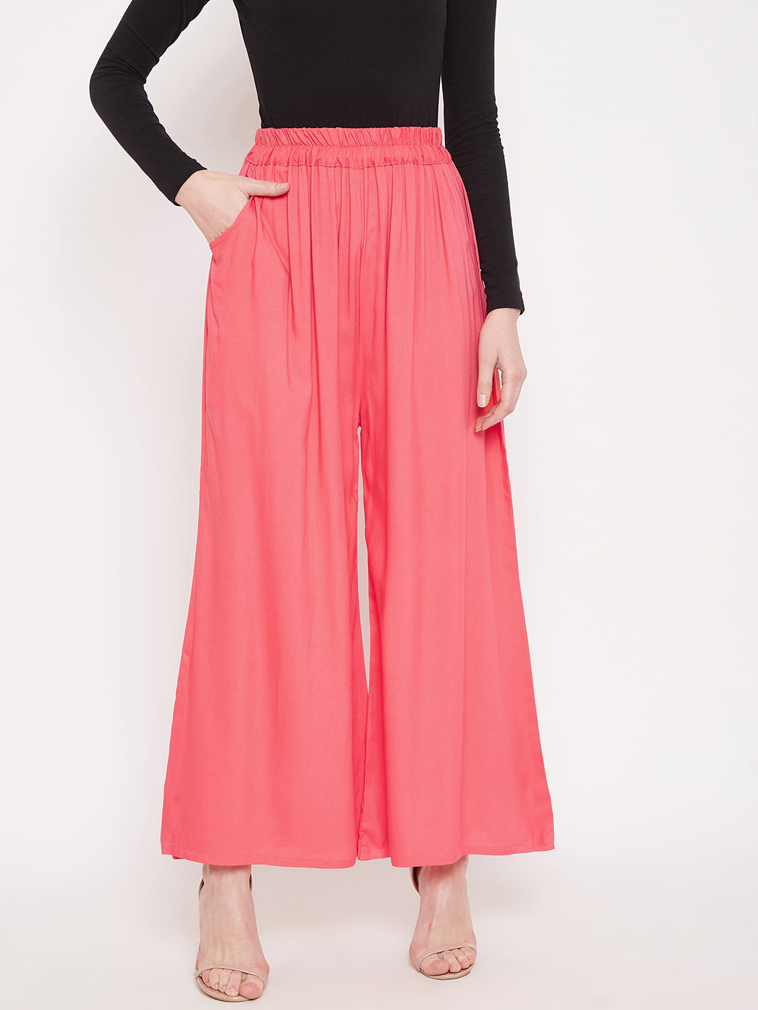 Peach Rayon Palazzo