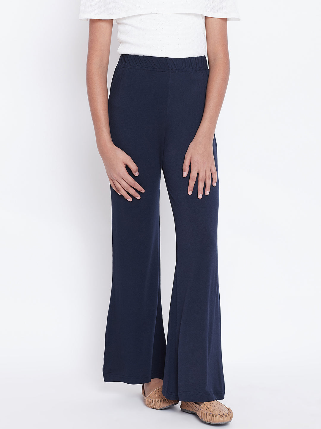 Navy Blue Viscose Palazzo