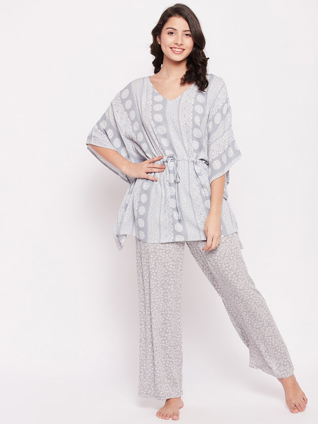 Mix & Match Paisley Kaftan Sets LightGrey