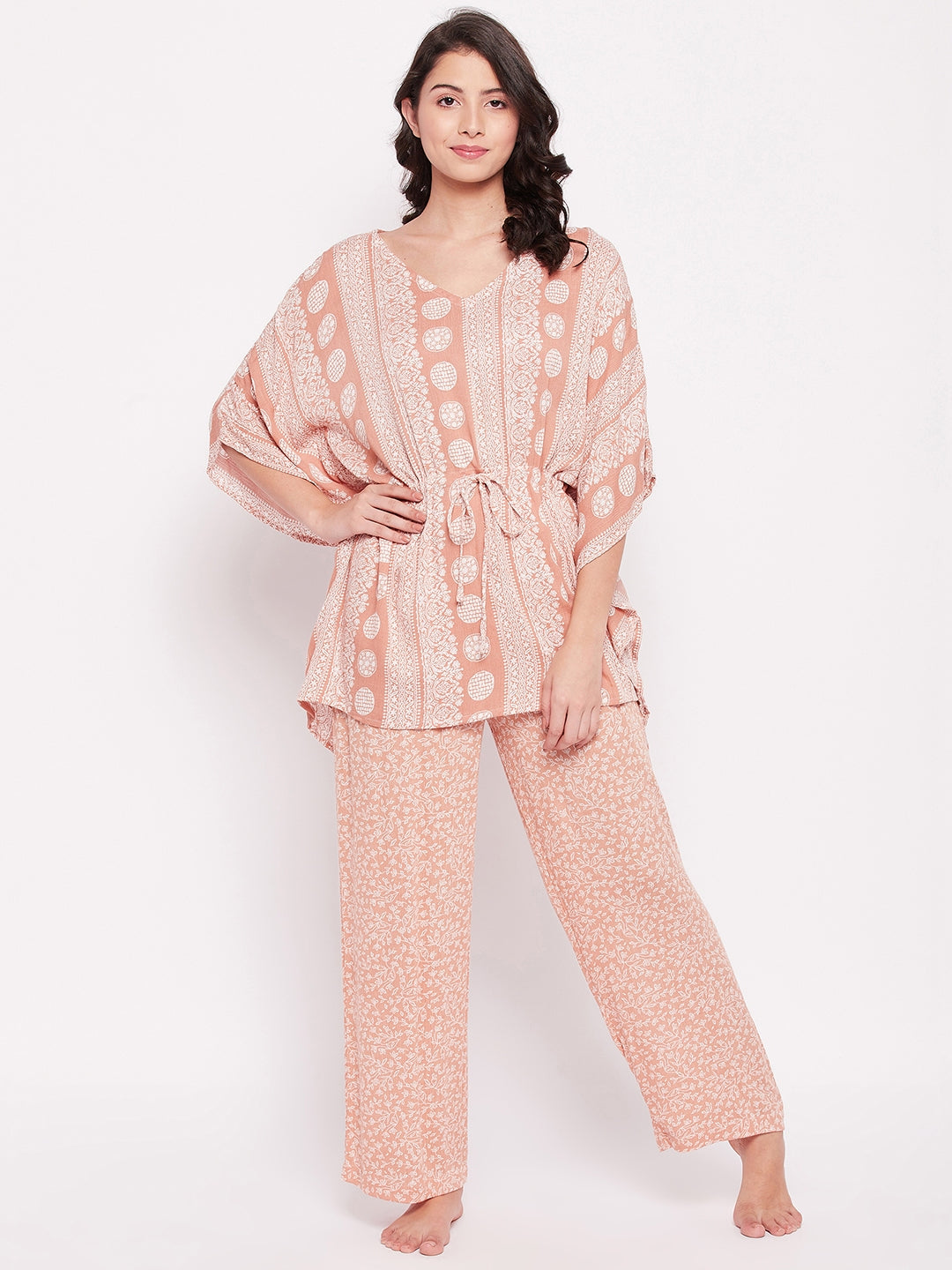 Mix & Match Paisley Kaftan Sets DarkSalmon