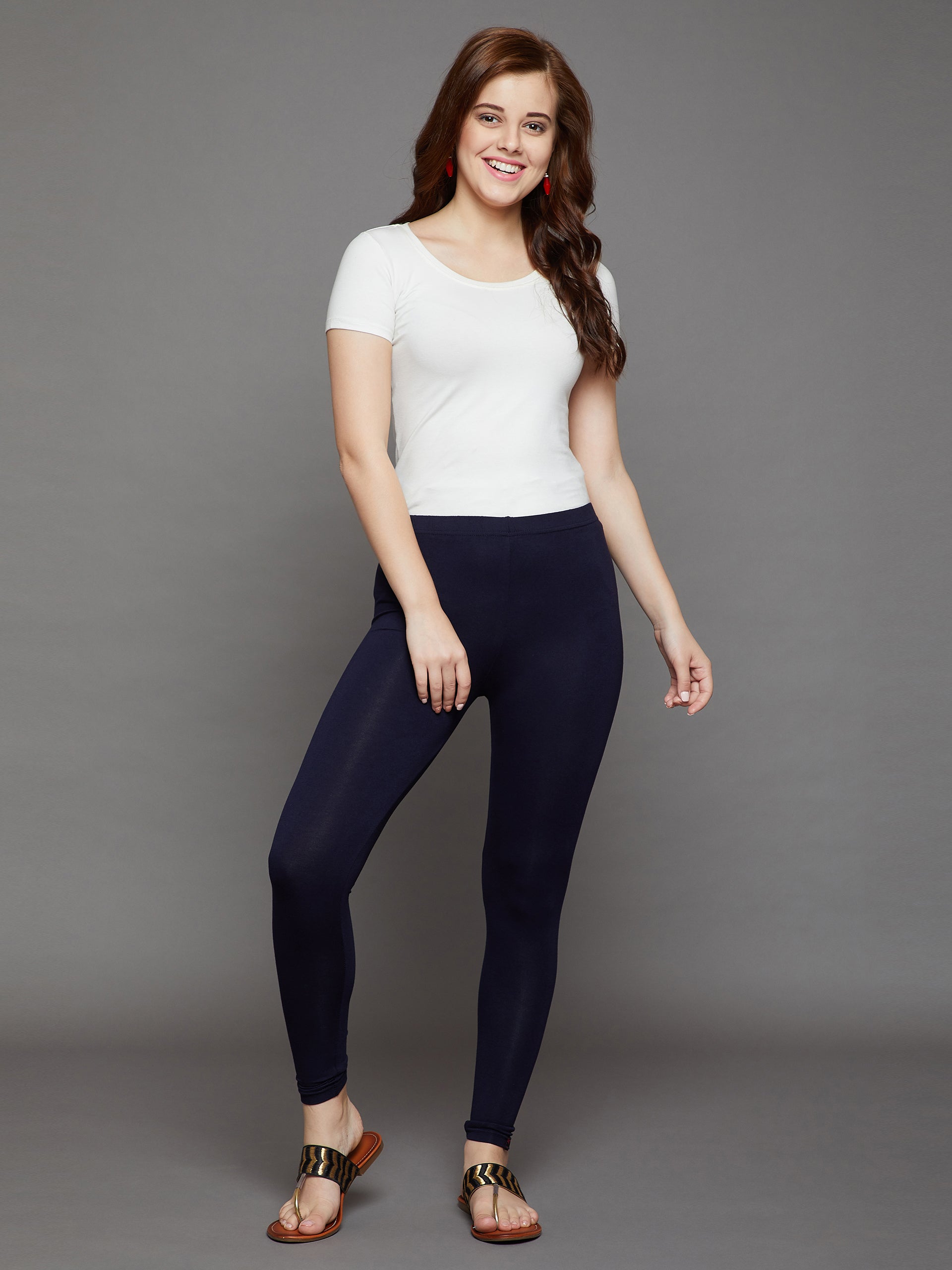 Navy Blue Viscose Chudidar Leggings