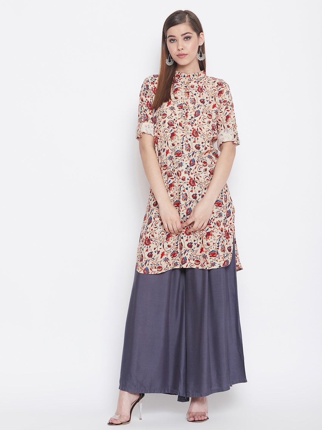 Traditional Floral Printed Kurti