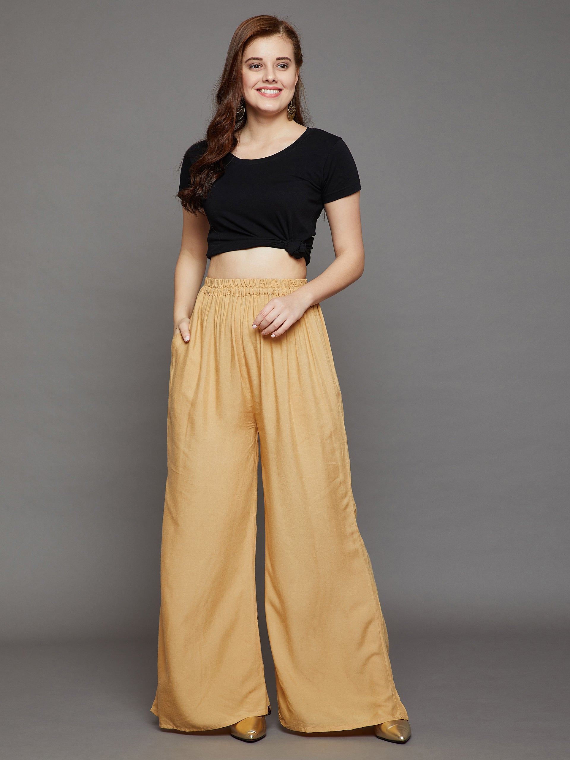 Skin Plain Rayon Palazzo