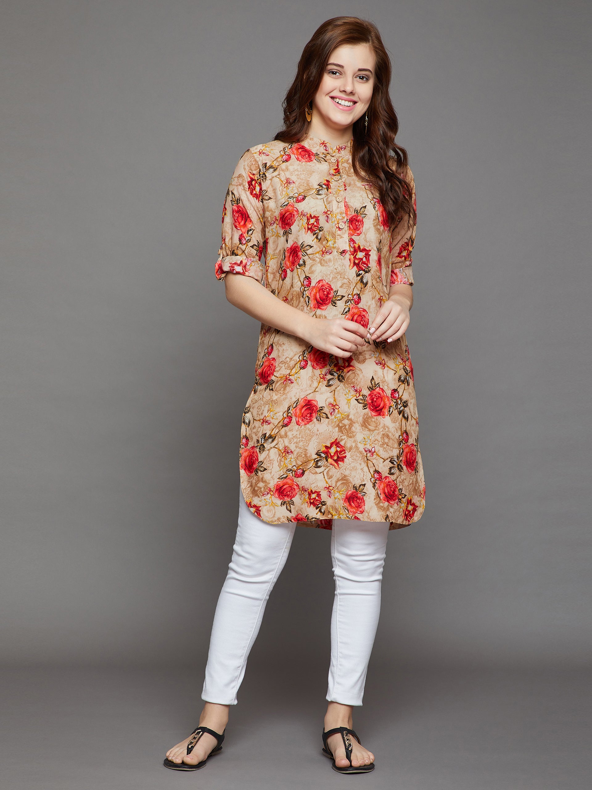Rose Floral Printed Kurti