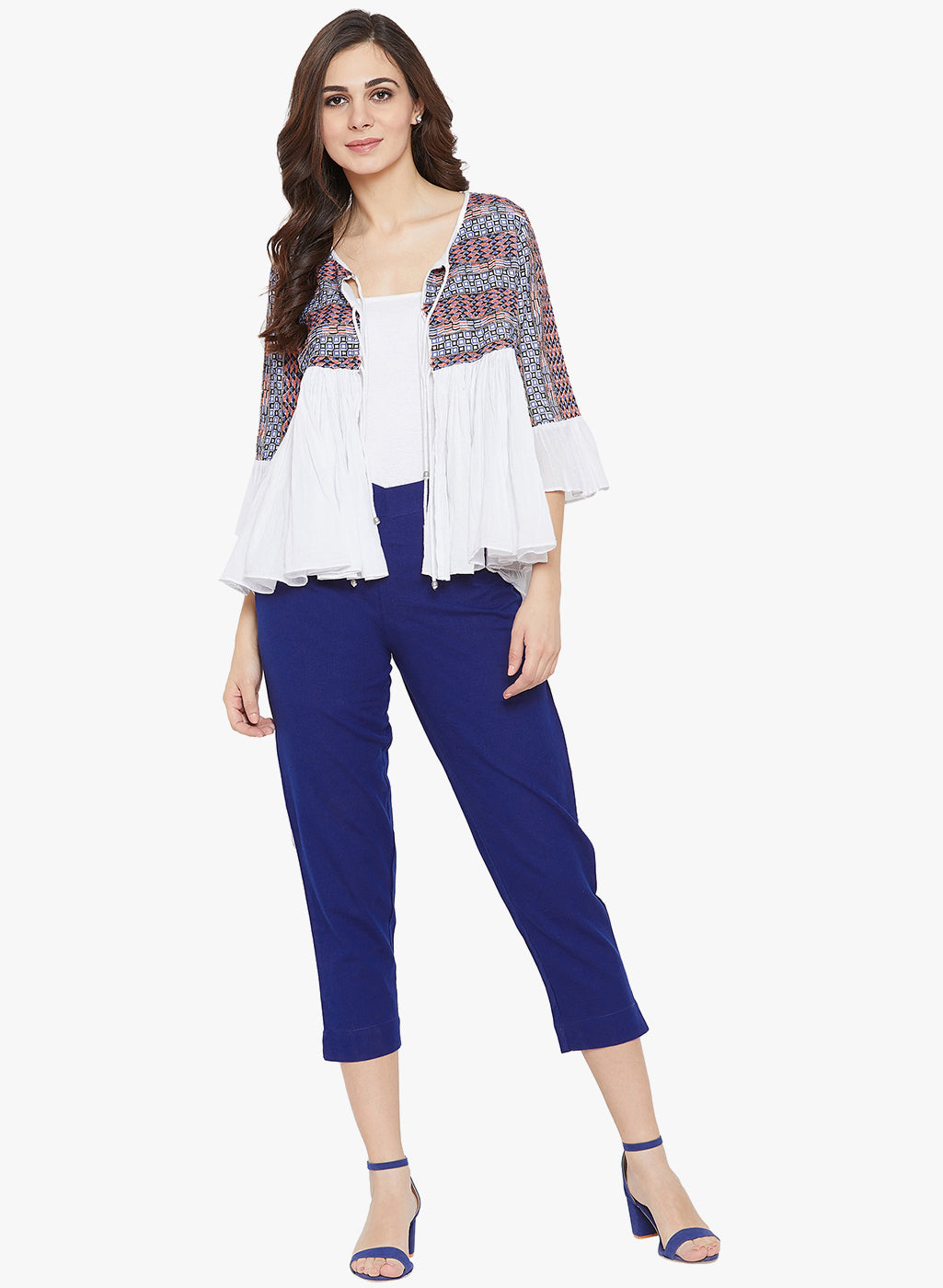 Royal Blue Cotton Slub Pants DarkBlue