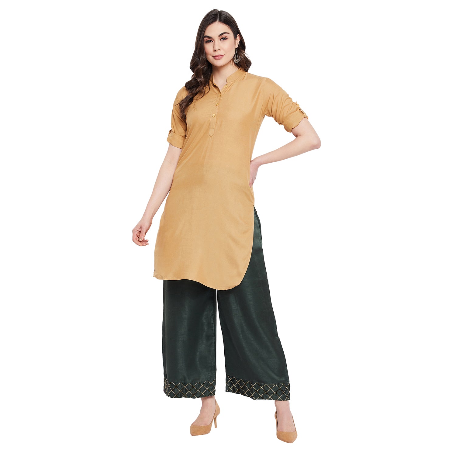 Skin Solid Color Kurti 36"