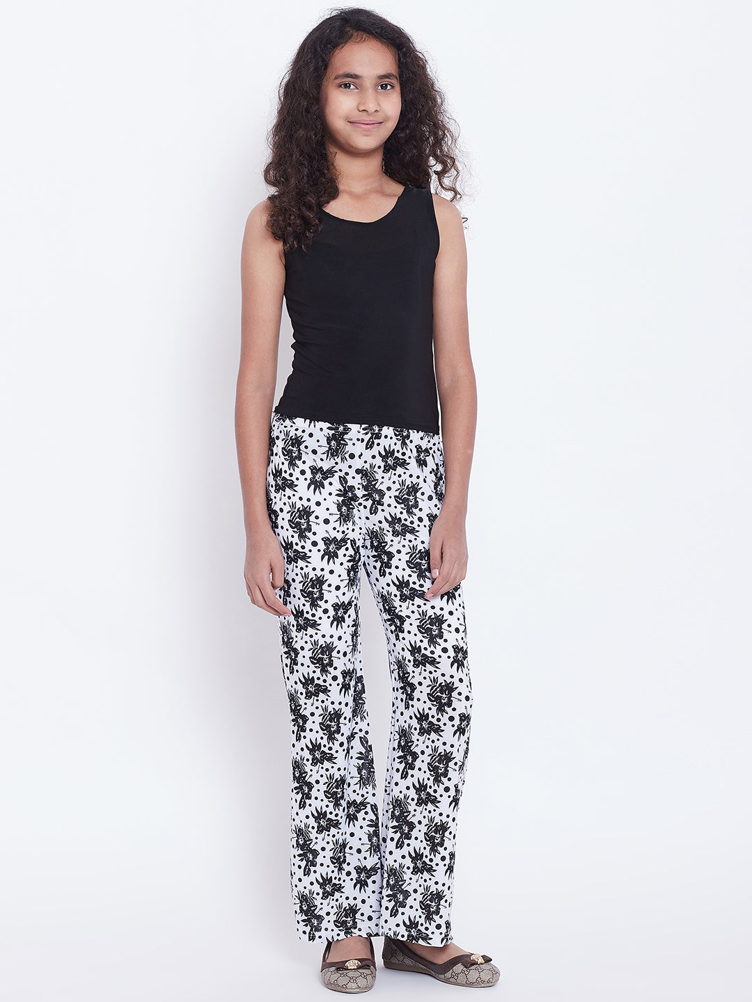 Polka Floral Printed Palazzo