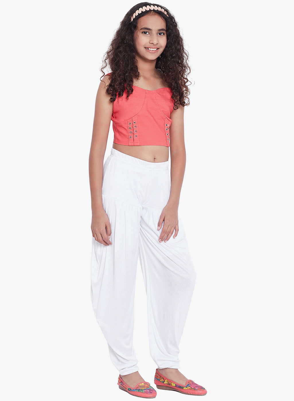White Viscose Dhoti Pants 40