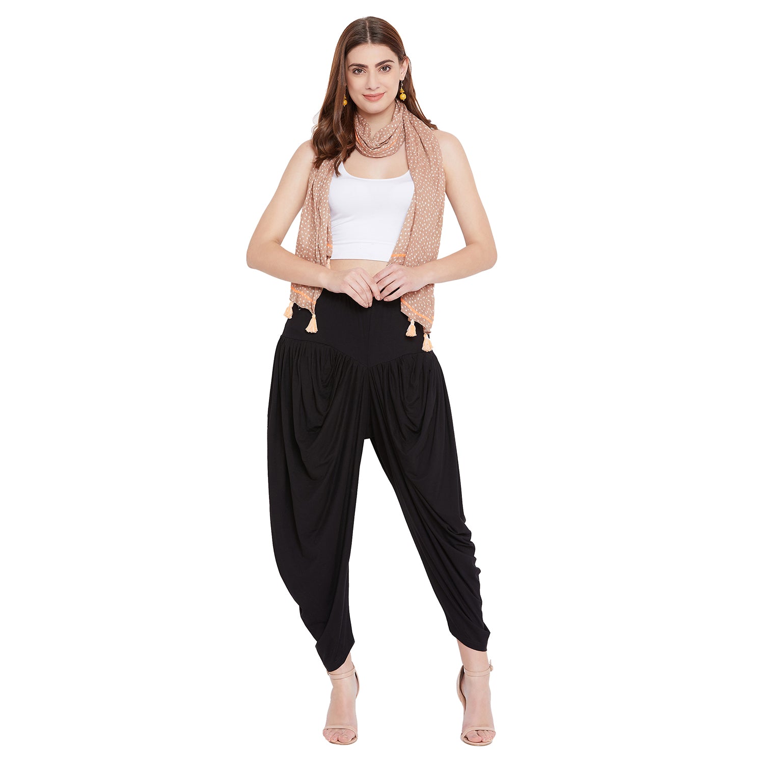 Black Viscose Plain Dhoti
