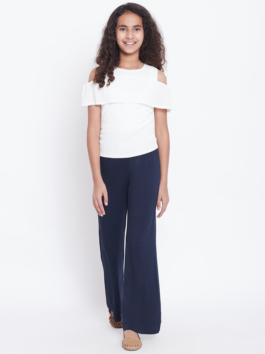Navy Blue Viscose Palazzo