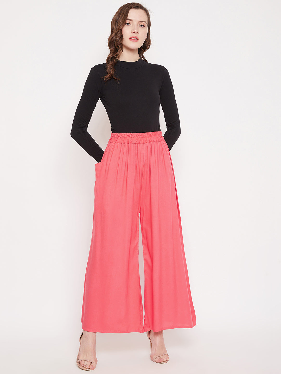 Peach Rayon Palazzo