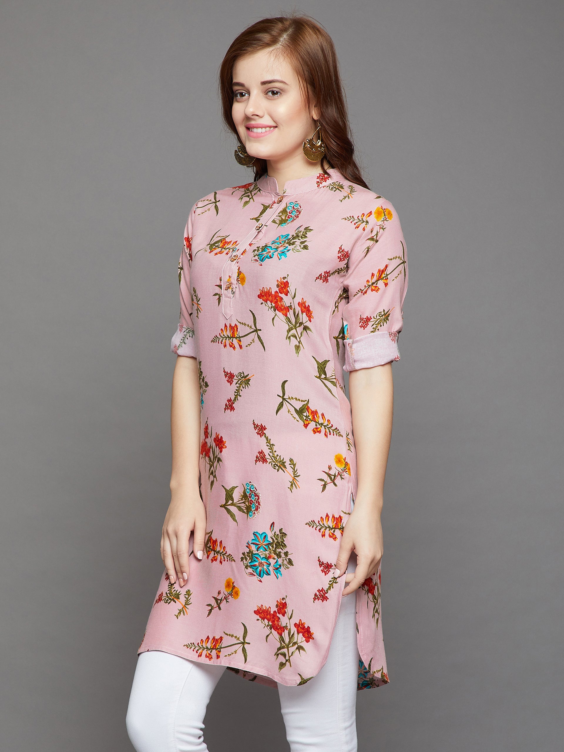 Vintage Floral Printed Kurti