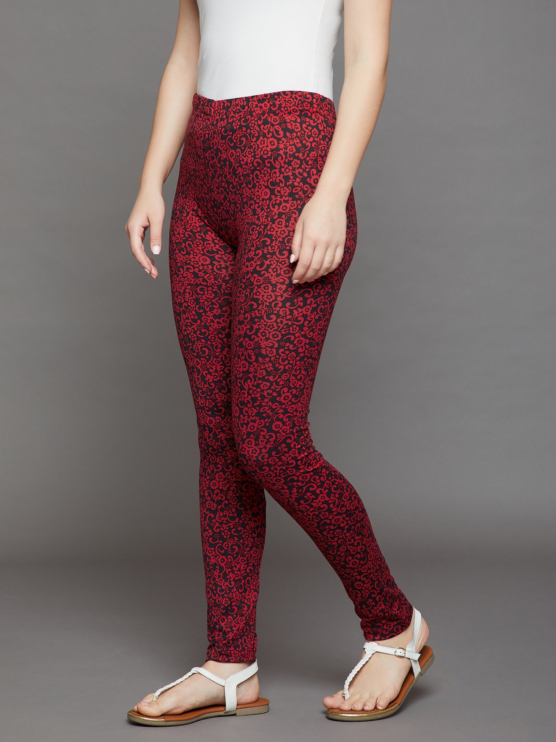 Red Printed Legging