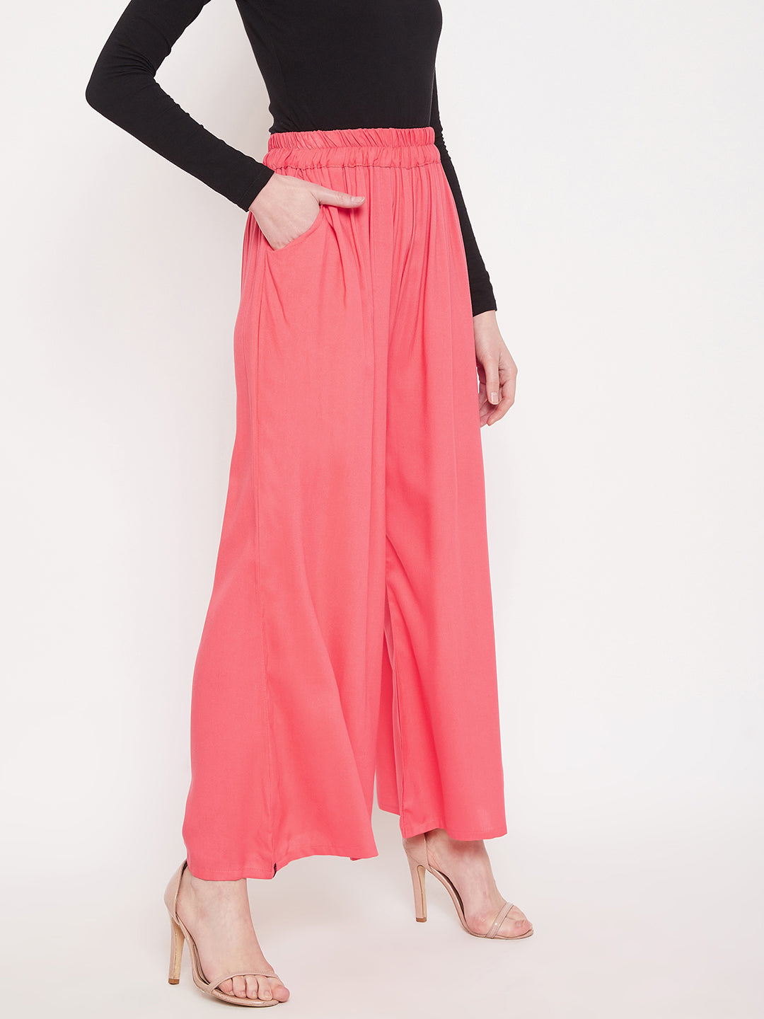 Peach Rayon Palazzo