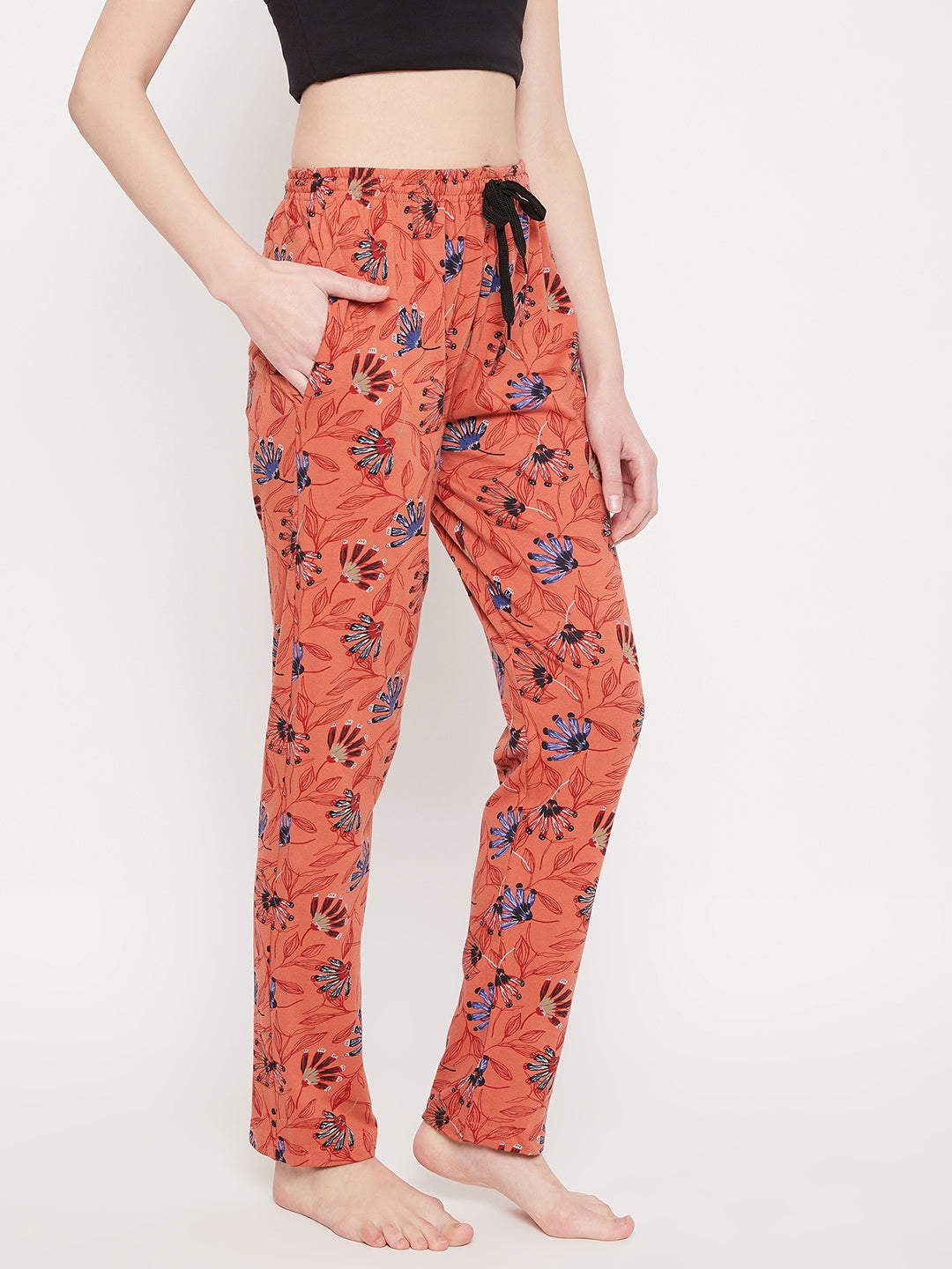 Women's Rusty Tulips Printed Pajama