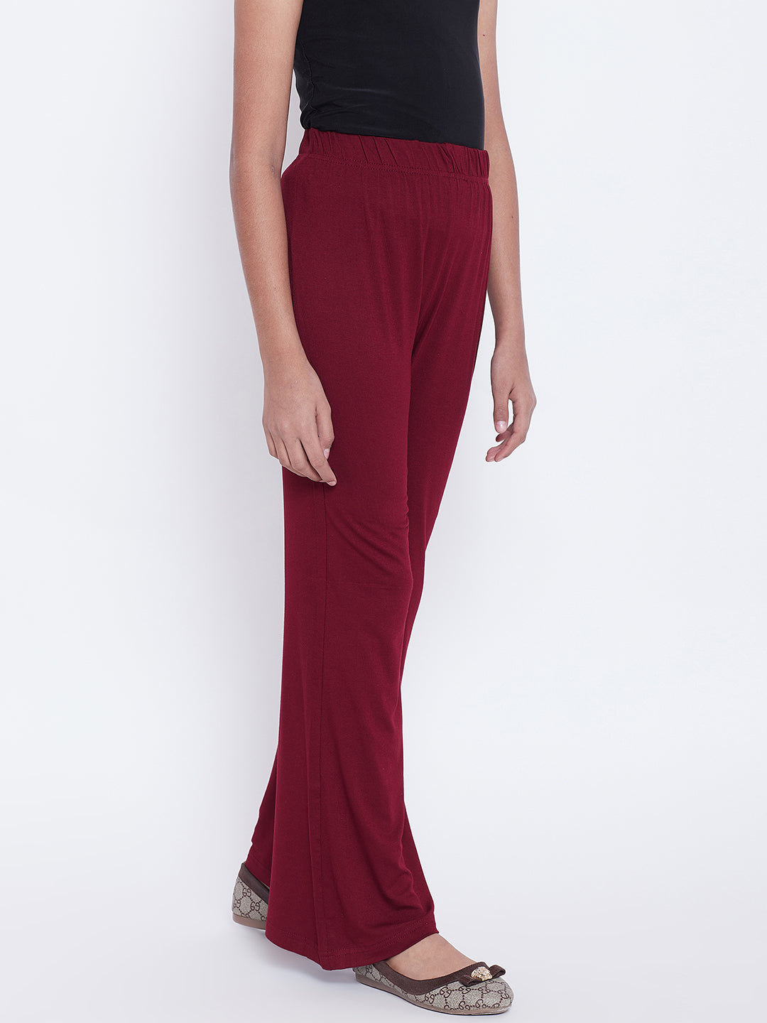 Maroon Viscose Palazzo